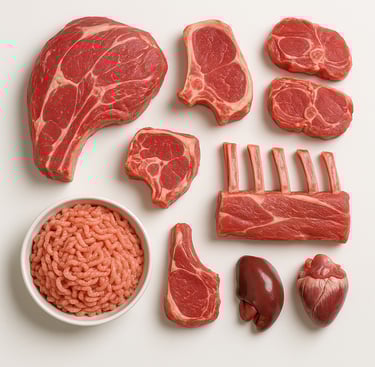 Export-quality halal sheep meat cuts prepared for international buyers