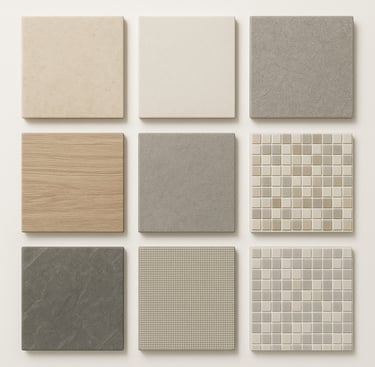 Floor and wall tiles in multiple finishes for residential and commercial construction, durable expor