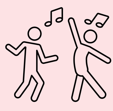 ícone de duas pessoas dançando juntas