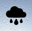a cloud with raindrops and raindrops on it