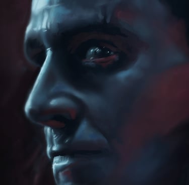 A portrait digital painting timelapse and tutorial using Procreate