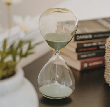Sablier symbole du temps qui passe remise en question