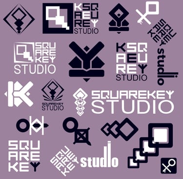 A selection of logo designs from SquareKey Studio