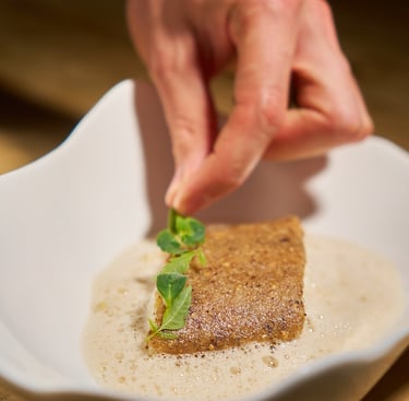 Poisson de méditerranée à la noisette