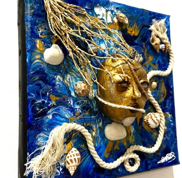 a painting of a goldfish