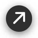 un circulo negro con una flecha blanca en el interior apuntando hacie el noroeste