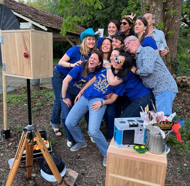 a group of people posing for a picture