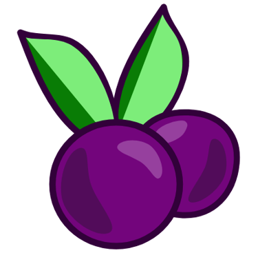 Ilustração da Fruta do Açaí, indicando alta concentração da Polpa