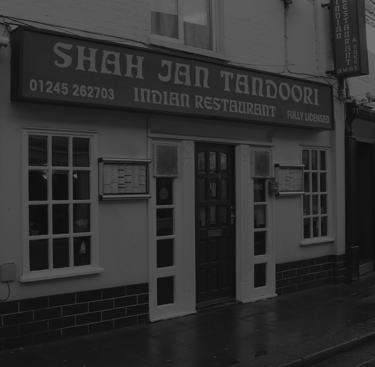 A picture of the exterior of the Shahjan Tandoori Indian restaurant, based in Chelmsford, Essex