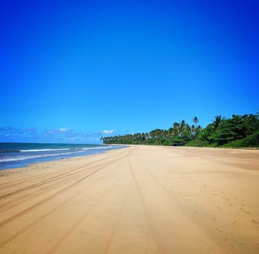 Praia de Bainema, Ilha de Boipeba Refúgio do Sagrado. Eventos e hospedagem