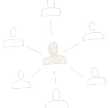 Icone représentant le lien que l'on crée entre une famille, des amis, des rencontres