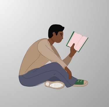 Un homme qui lis la bible 