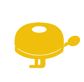 sonnette de vélo jaune
