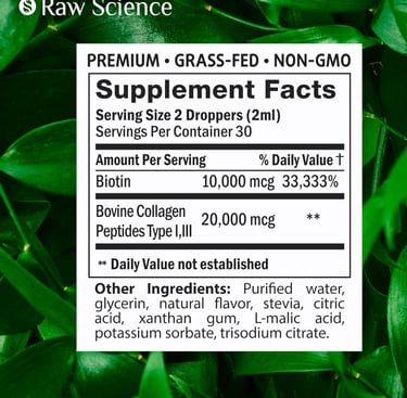 Liquid Collagen & Biotin Supplement LABEL