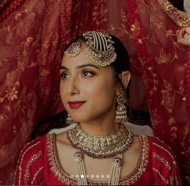Beautiful Indian bride on her wedding day wearing Punjabi, Ludhiana and Lahore