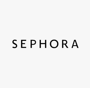 Logo of SEPHORA, a global beauty brand whose standards are met by King Fly.