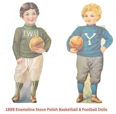 1899 Enameline Sports Doll Figures Basketball card