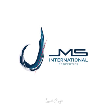 logo pinceau bleu immobilier