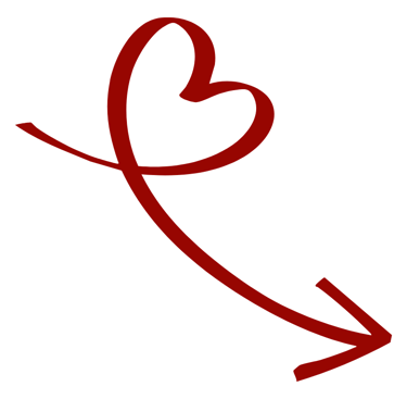 flèche avec un coeur