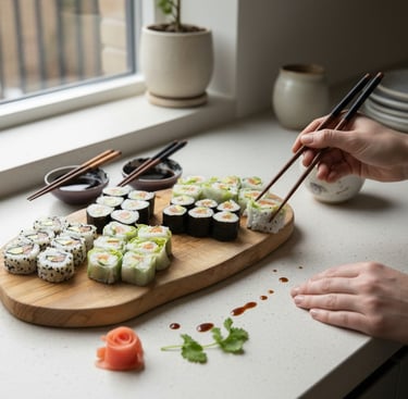 Sushi Maki Californi roll atelier cuisine salé Ajaccio Corse