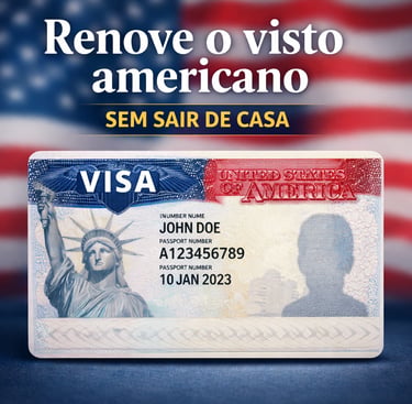 Renove seu visto americano sem sair de casa