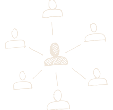 Icone représentant le lien que l'on crée entre une famille, des amis, des rencontres