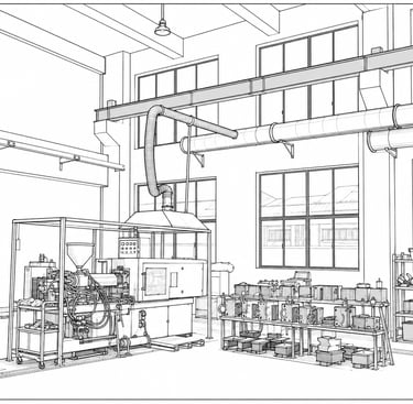 Planta de producción de cuerpos conduit (condulets) equipada con procesos de fundición, maquinado y