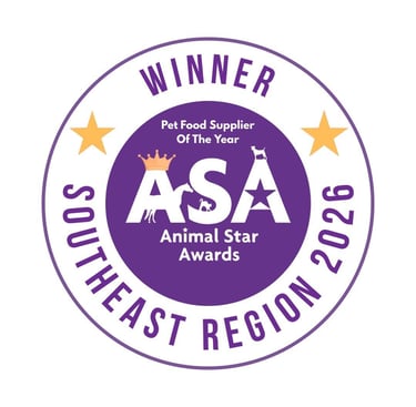 Best Pet Food Supplier 2026 Winner badge for Kitty's Rawr Store
