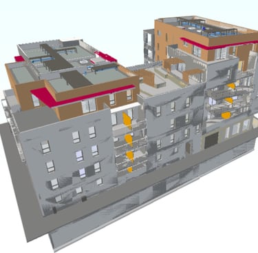maquette BIM d'un projet de construction
