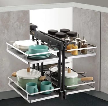 Hardware use in modular kitchen