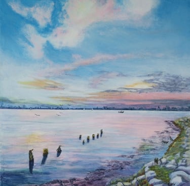 Sunrise Mooring painting