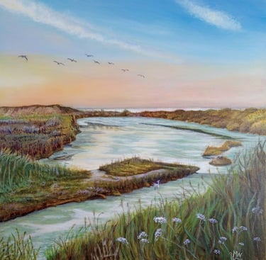 Sunset Walk painting
