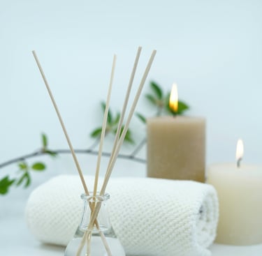 Relaxing aromatherapy massage with essential oils