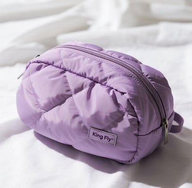 Modern Quilted Puffer Pouch by King Fly