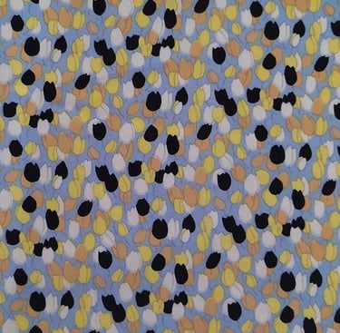 Silk Printed Fabric floral Pattern