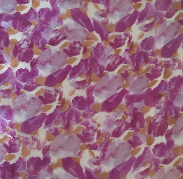 Silk Printed Fabric with floral Pattern