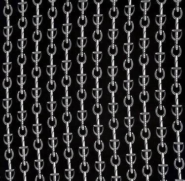 Silk Printed Fabric Chain Pattern