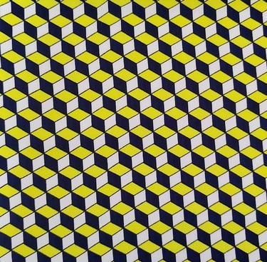 Geometric Printed Silk Fabric
