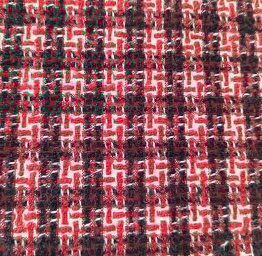 Chanel style fabrics, Yarn-dyed woollen tweed