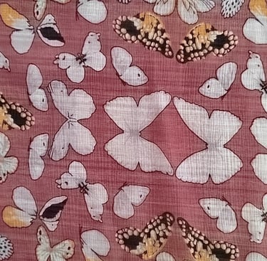 Butterfly Pattern Silk Printing Fabriceometric Printed Silk Fabric