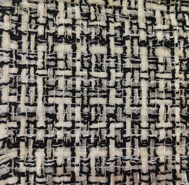 Chanel style fabrics, Yarn-dyed woollen tweed