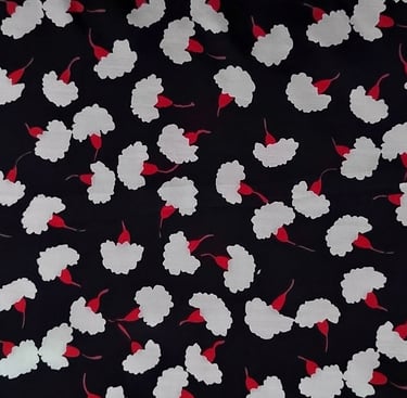 Silk Printed Fabric floral Pattern