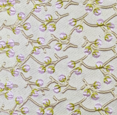 Close-up of a floral jacquard fabric