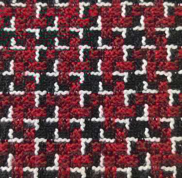 Chanel style fabrics, Yarn-dyed woollen tweed