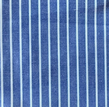 a blue and white striped fabric with a white stripe