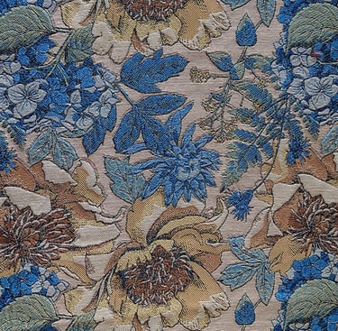 a close up of a  floral pattern on a jacquard fabric