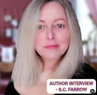 a woman with blonde hair and a black top