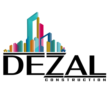 a city skyline with a colorful cityscapeople