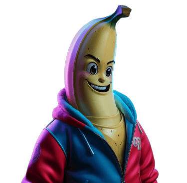 a banana peely character from the animated animated movie, a banana peeler
