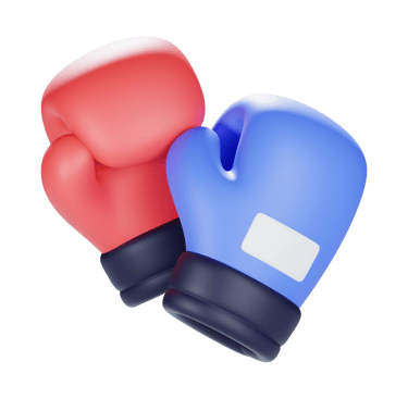 Paire de gants de boxe à côté d'un bouton cliquable pour plus d'informations